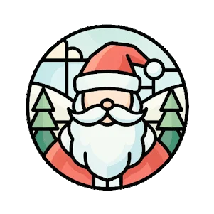 Stained Glass Santa Patterns category