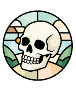 Stained Glass Skull Pattern