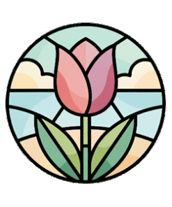 Stained Glass Tulip Pattern