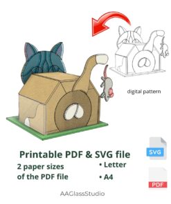 stained glass cat lamp