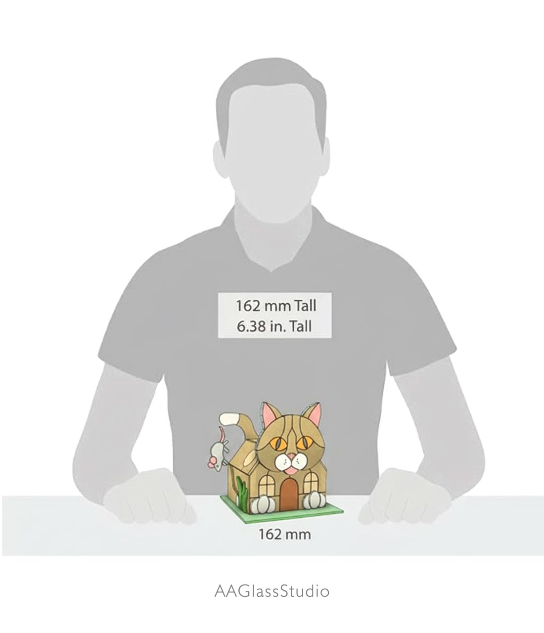 3d stained glass cat night light, a glowing and whimsical home decor for cat lovers.