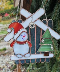 stained glass ornaments patterns Snowman House
