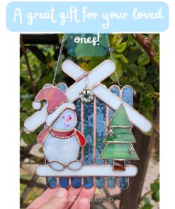 stained glass gift ideas Snowman House