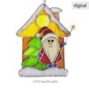Digital Santa Stained Glass Pattern – Festive DIY Christmas Suncatcher by AA Glass Studio