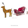 Warm Memories – Heartwarming Stained Glass Sleigh & Reindeer Gift Set - window decor