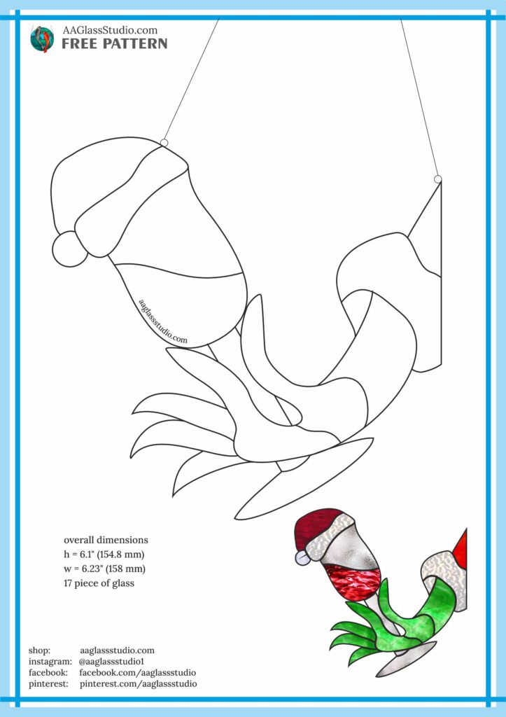 stained glass grinch patterns