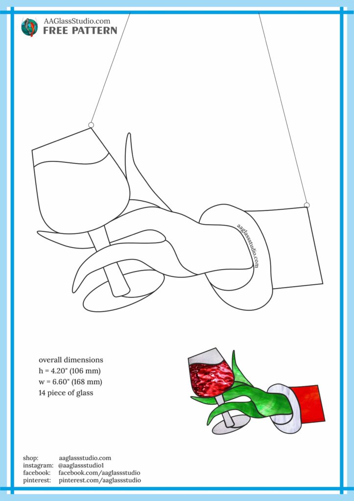 grinch hand stained glass pattern