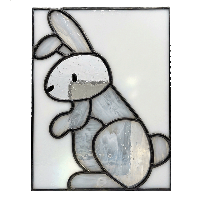 Free Stained Glass Patterns For Beginners: Cute Bunny Suncatcher