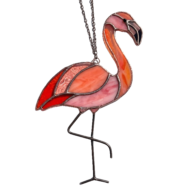 Free Bird Patterns: pink flamingo suncatcher
