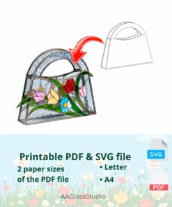 stained glass patterns pdf 3D purse design.