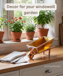 Decor for your windowsill garden using our stained glass pattern