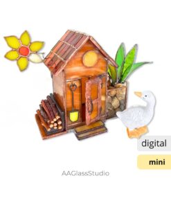 Enchanting Fairy House Stained Glass Pattern PDF - window decor