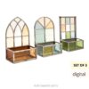 3 Vintage Stained Glass Window Patterns: 3D Planter Box PDF - window decor
