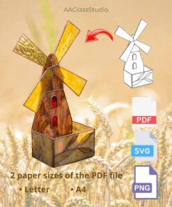 diy stained glass mill, all format files PDF, PNG, SVG