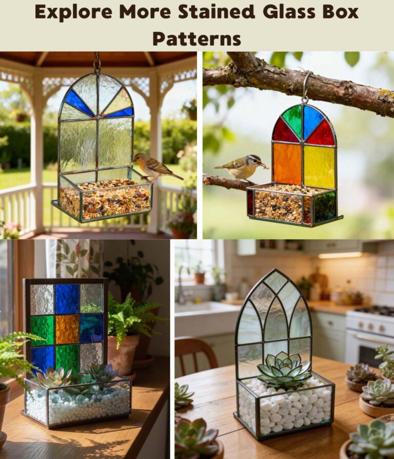 Lighthouse Stained Glass Box Pattern – Glowing Candle Holder