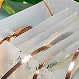 Copper foil with black backing for stained glass