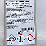 Soldering flux for stained glass — bottle label