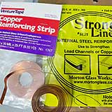 Flexible and rigid re-strip types for stained glass