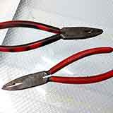 Breaking and grozing pliers for stained glass