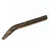 Curved chisel soldering tip for stained glass