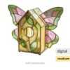 Stunning 3D Butterfly Stained Glass Birdhouse Pattern PDF - window decor
