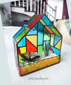 stained glass terrarium for your favorite plants