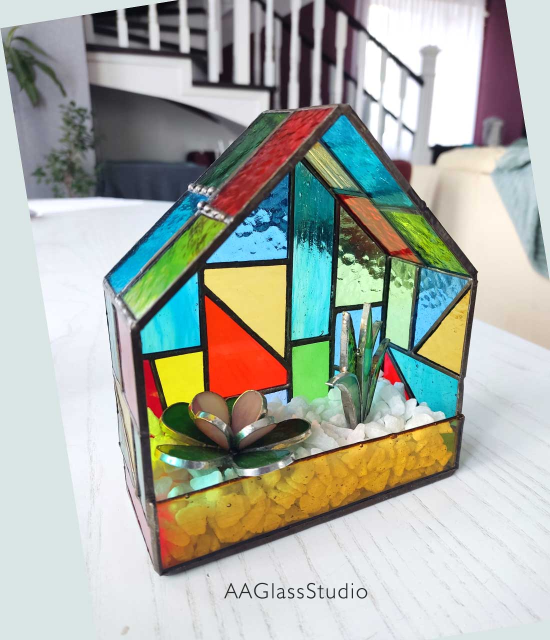 stained glass terrarium for your favorite plants