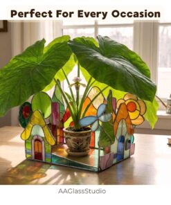 Stained Glass Planter Pattern: Flower pot decor