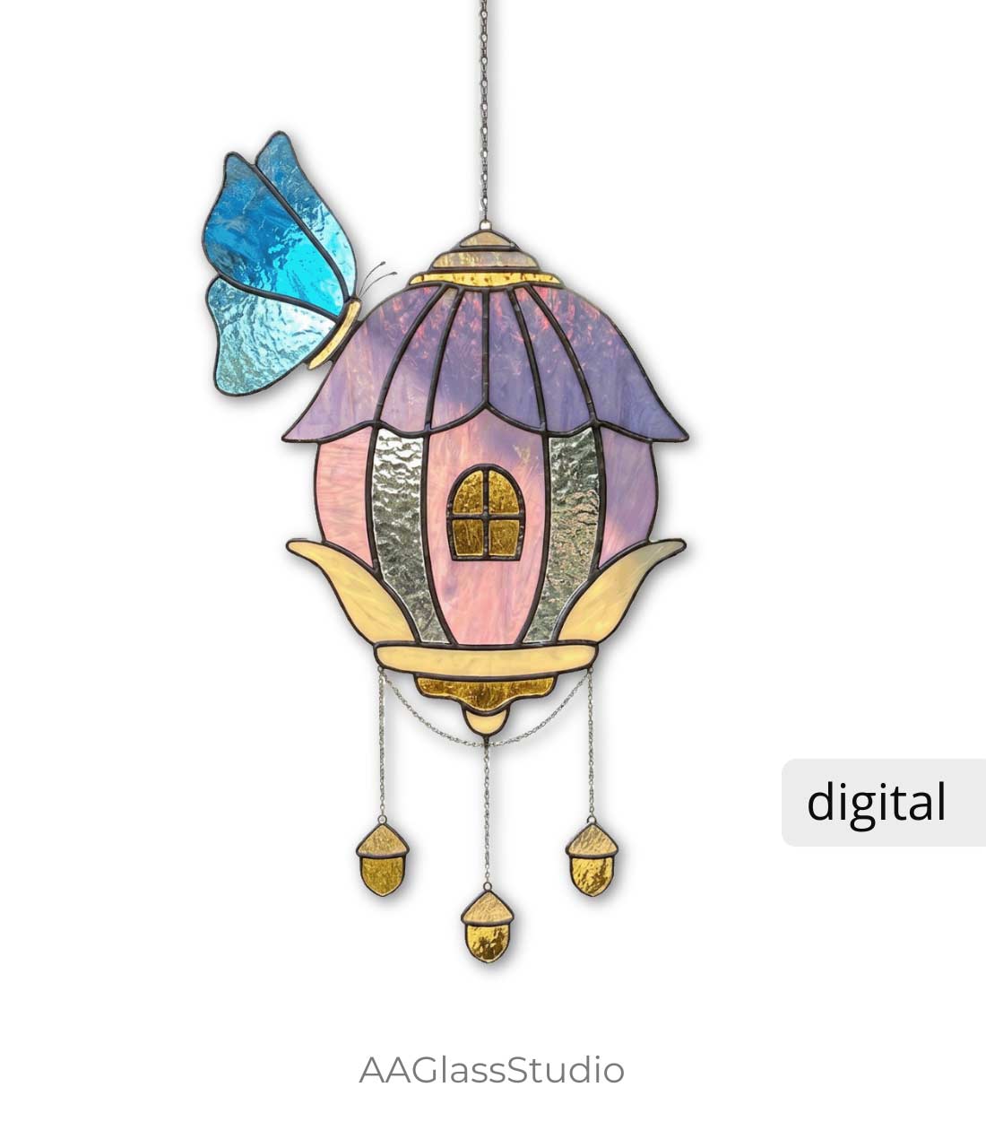 Magical Butterfly Lantern Pattern – Stunning Stained Glass Project