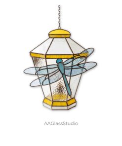 dragonfly pattern stained glass