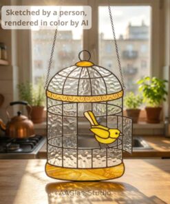 stained glass birdhouse — birdcage