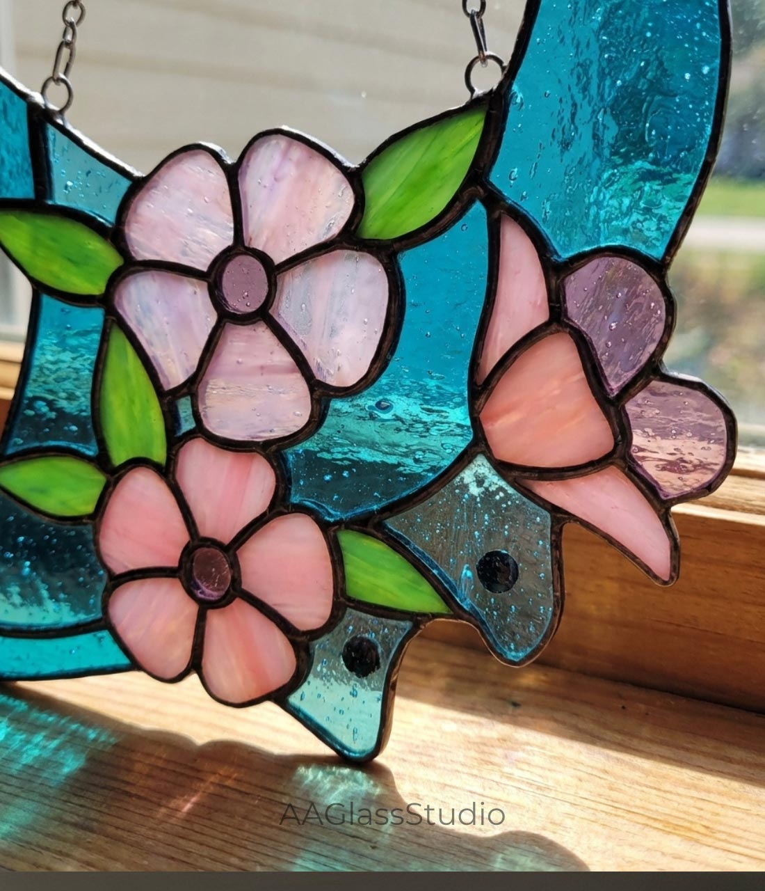 Floral Stingray Stained Glass Pattern: Manta Ray Marine - Image 4
