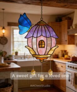 stained glass butterfly lamp pattern