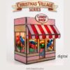 3D Stained Glass Candy Shop Pattern | Christmas Village - window decor