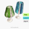 Lamp Shade Stained Glass Pattern Free and Custom