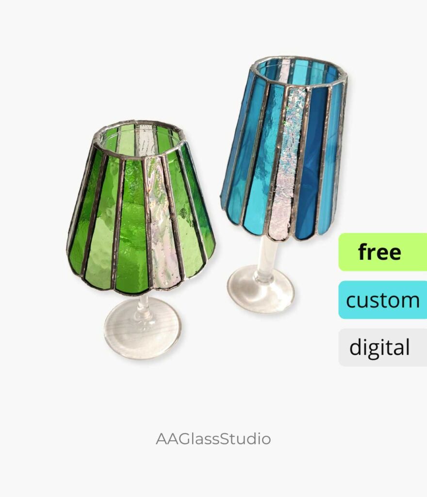 Lamp Shade Stained Glass Pattern Free and Custom