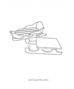 Alternative view of Easy 3D Sleigh Stained Glass Pattern – Two Simple Sledge Designs