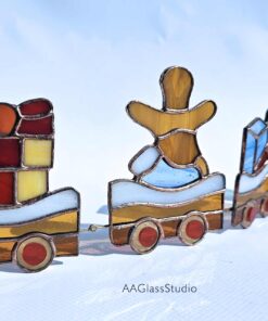 Stained Glass Christmas Train Set - Image 11